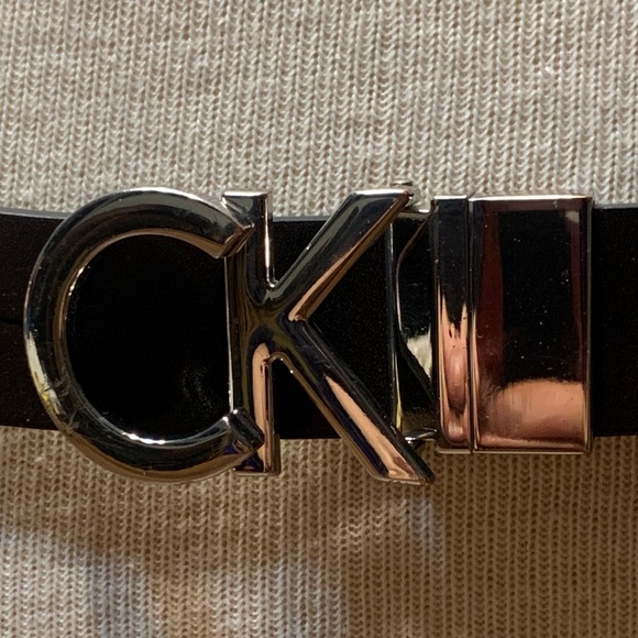 90’s CK CALVIN KLEIN VINTAGE DARK BROWN  VEGAN LEATHER BELT main image 10
